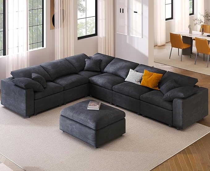 Oversized Modular Sectional Sofa Couch, Large 7 Seater Corner Sofa Modern U