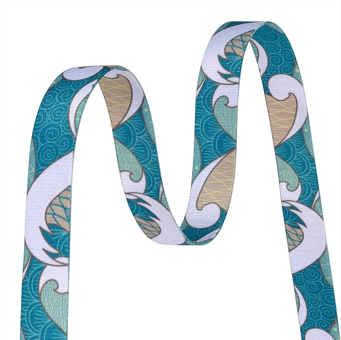 Mihqy Dog Collar with Bohemia Floral Tribal Geometric Patterns - Soft Ethnic Style Collar Adjustable for Small Medium Large Dogs(Sea Wave,XS)