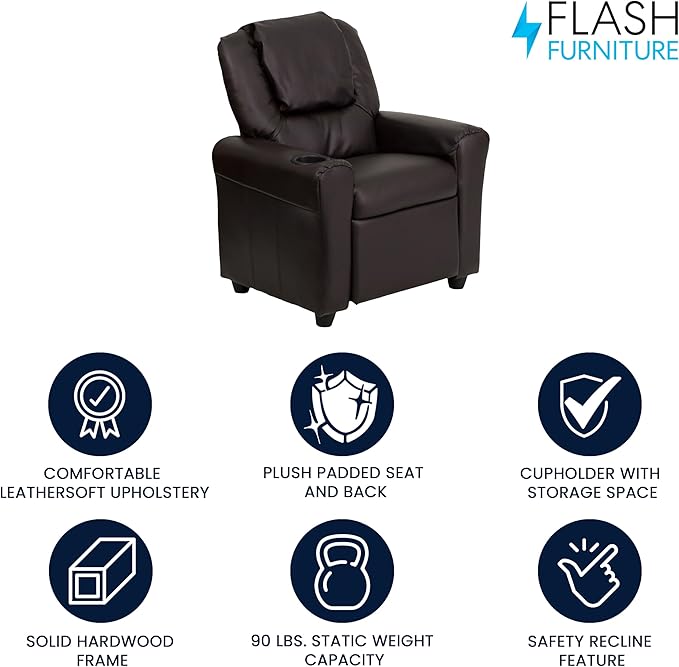 Flash Furniture Vana LeatherSoft Kids Recliner