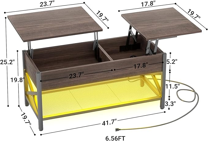 Aheaplus Coffee Table, Lift Top Coffee Table
