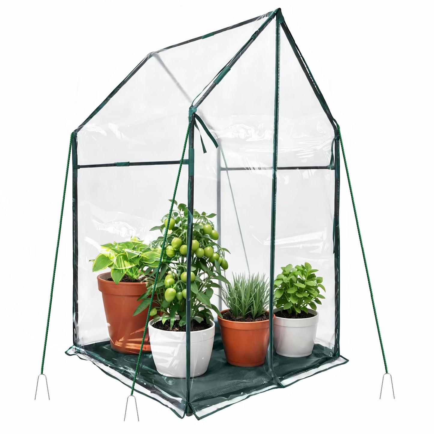 PROWORX Mini Greenhouse 36"x36"x58.5" Plant Cover Tent Seed Starting Waterproof Floor Mat Small Plant Tent for Use on Patio Balcony Porch & Indoors/Outdoors