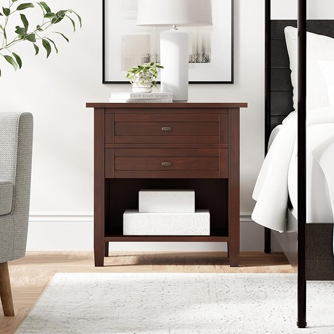 SIMPLIHOME Warm Shaker Bedside Table