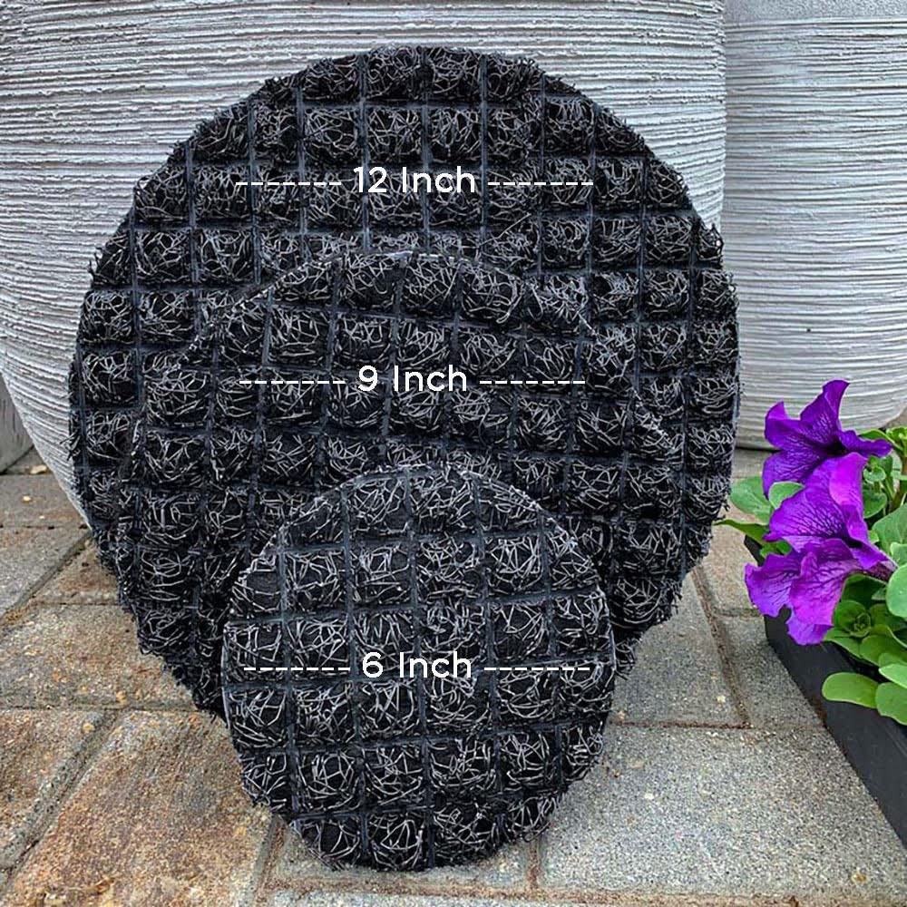 Drain Smart 3D Mesh Planter Pot Drainage Insert Disc – Made in USA – Keeps Soil in, Lets Water Drain Out – Cleaner, Lighter Alternative to Gravel for Indoor & Outdoor Planters (6" – 5 Pack)