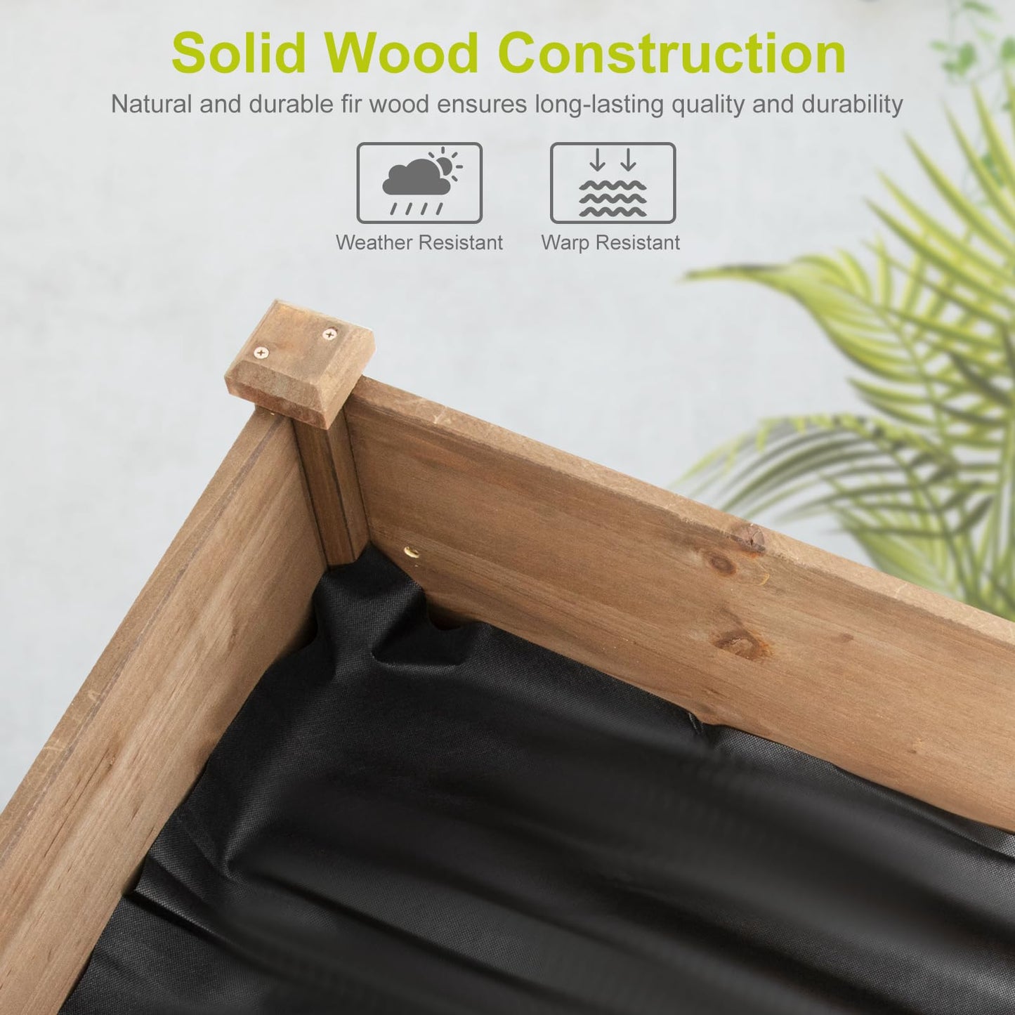 Gowoodhut Raised Garden Bed with Legs Outdoor, Elevated Garden Box with Legs, Large Storage Shelf for Vegetable, Flower, Herb, Easy to Assemble，81x23x31 in
