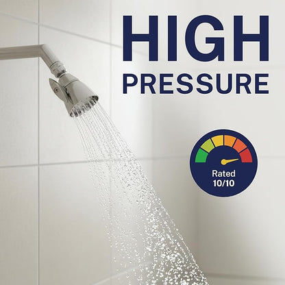 HammerHead Showers® Solid Metal 2 Inch High Pressure Shower Heads - CHROME – California Compliant 1.75 GPM Low Flow Rate - High Flow Shower Head with ADJUSTABLE SPRAY PATTERN - Fixed Shower Head