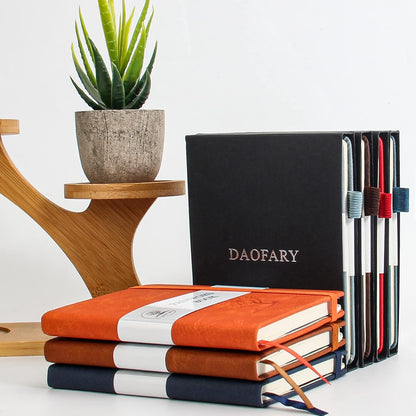 DAOFARY Password Book with Alphabetical Tabs - Small Password Keeper Book (5.6 * 4.3 in) with Inner Pocket, Hardcover Password Keeper Notebook for Log Internet Website Information (Dark Brown)