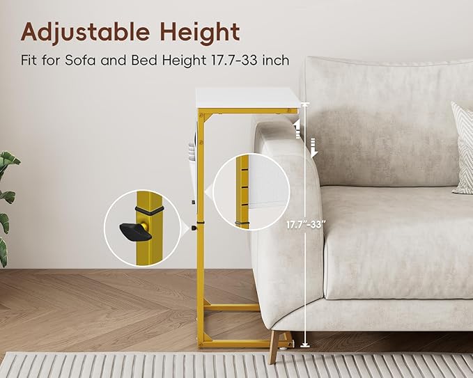 Vagusicc C-Shaped End Table