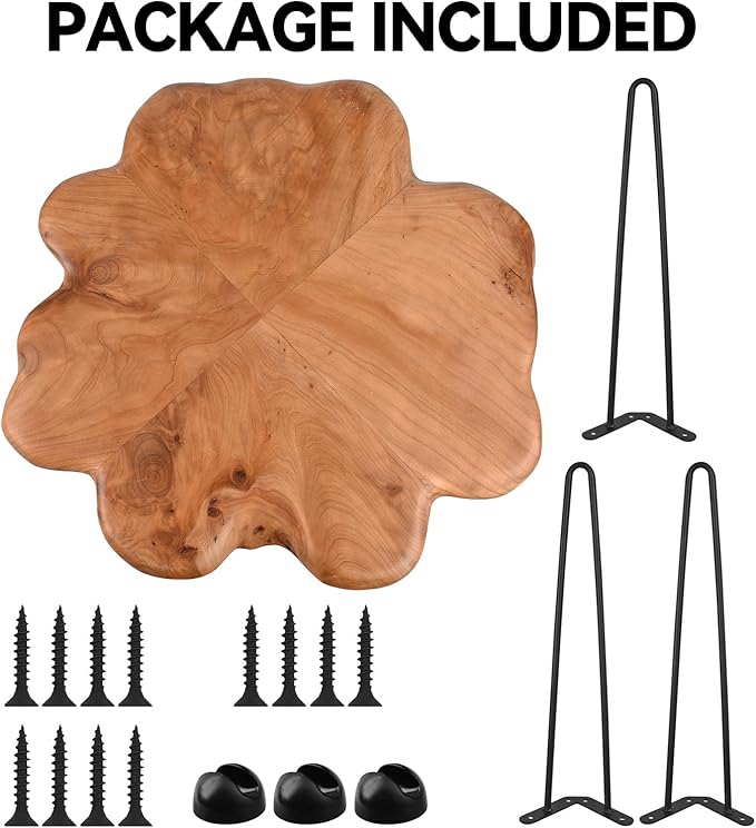 19.5 Inch Live Edge Side Table, Wood Small End Table