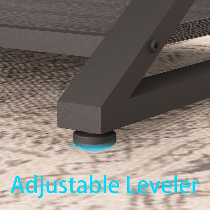 HSH Gray Storage Coffee Table, Modern Center Table