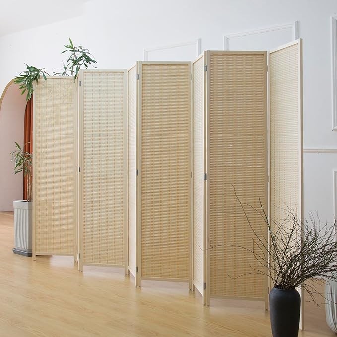Furnnylane 8 Panel Bamboo Room Divider