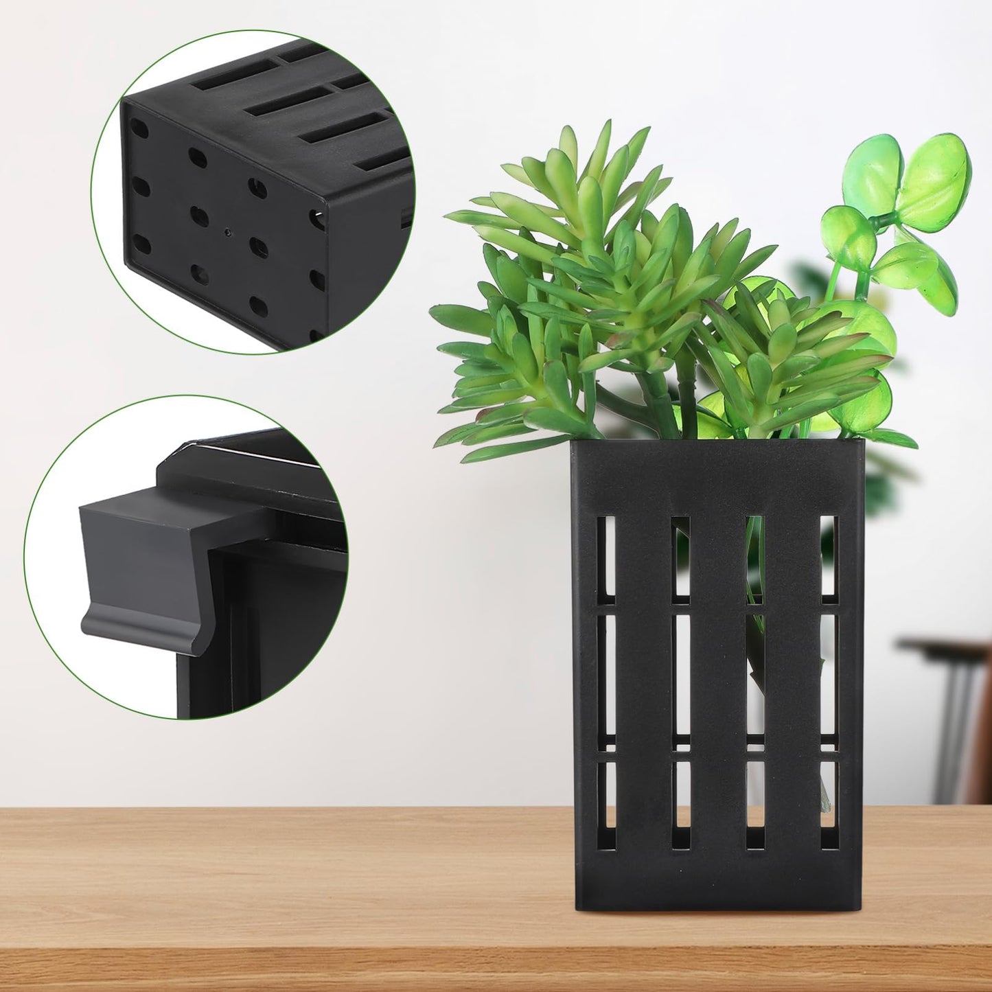 ibasenice Aquarium Plant Holder 10-Pack Hanging Fish Tank Planter Cups 4.92X3.14X2.16 Inch Aquatic Plant Basket with Holes Space-Saving Underwater Garden Accessories