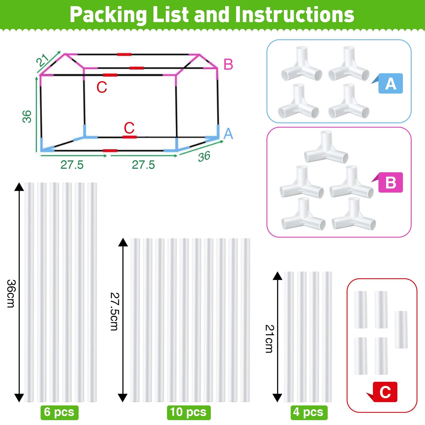 Mini Greenhouse with Potting Mat for Indoor Plant, Heavy Duty Portable Green House with Waterproof Pot Pad for Small Plants, Clear Small Plant Tent for Seed Humidity(White)