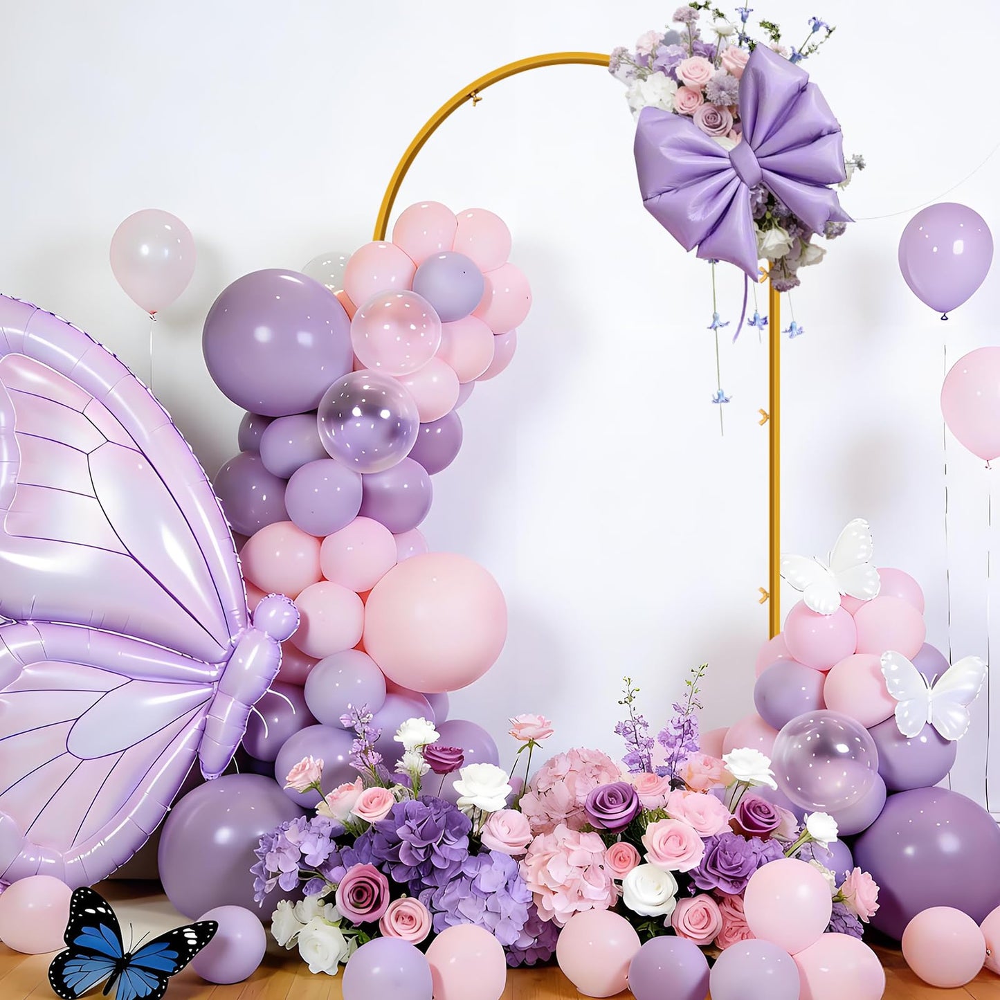 Gold Metal Arch Backdrop Stand, 6FT Wedding Arch Stand for Birthday Party Bridal Baby Shower Graduation Ceremony Photo Booth Garden Floral Balloon Arches Decoration