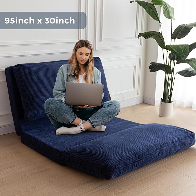 MAXYOYO Folding Sofa Bed, Floor Sofa Convertible Sleeper Chair