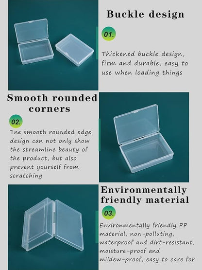 Clear Plastic Playing Card Boxes Snaps Closed Poker Gaming Playing Card Deck Cases Holder Plastic Storage Box Clear Trading Card Box Card Storage Organizer for Bank Business Card (10Pcs)