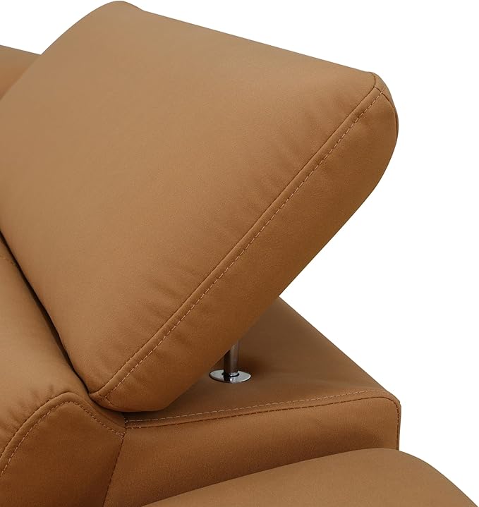 Power Recliner Sectional Sofa, L-Shaped Living Room Furniture Set, Leather