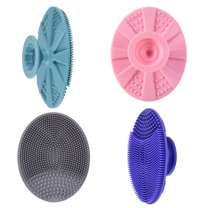 INNERNEED Super Soft Silicone Face Cleanser and Massager Brush Manual Facial Cleansing Scrubber Handheld Wash Pad for Sensitive, Delicate, Dry Skin (Pack of 4)
