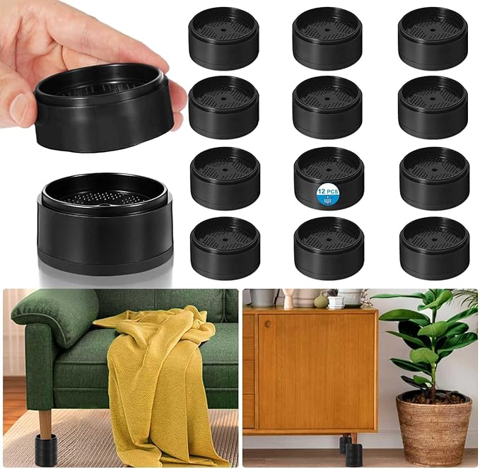 Bed Risers 1 inch, 2 inch, 3 inch, 4 inch Heavy Duty, Adjustable Furniture Riser