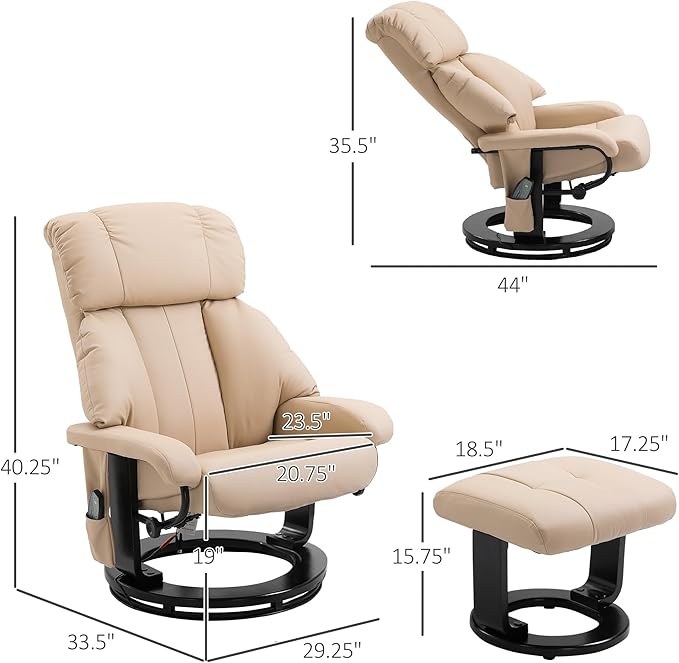 HOMCOM Massage Recliner Chair