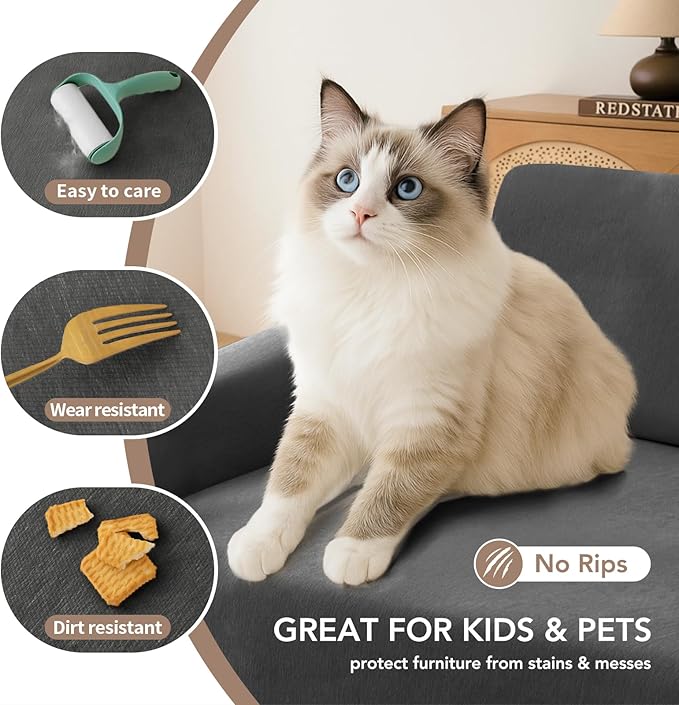 Armchair Couch Cover for Dogs 1 Cushion, Washable Recliner Covers Sofa Protector