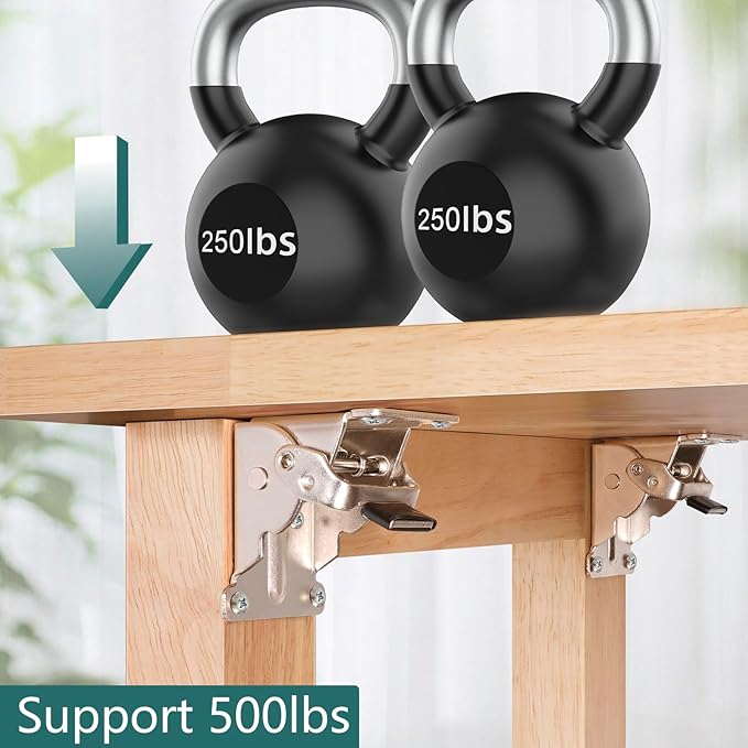 4 Pack Folding Brackets, Self-Lock Hinge