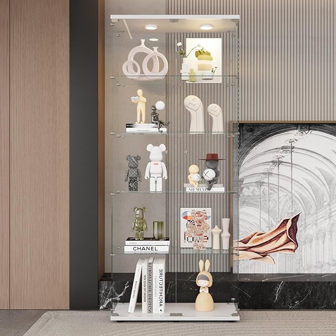 LFT HUIMEI2Y Glass Display Cabinet 5-Shelf
