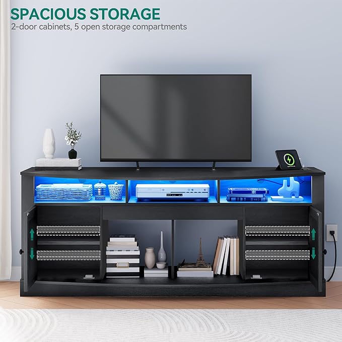 YITAHOME TV Stand for 75/80 Inch TV, Media Furniture TV Table