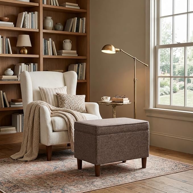 HomePop Home Decor | Dinah Collection Modern Storage Ottoman | Ottoman
