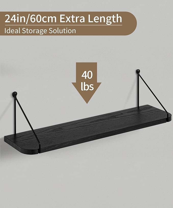 Afuly 24in Floating Shelves for Wall, Living Room, Home Wall Decor