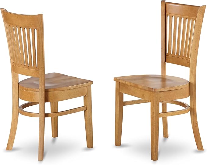 East West Furniture ANVA5-OAK-W 5 Piece Dining Set Includes a Round Dining Room