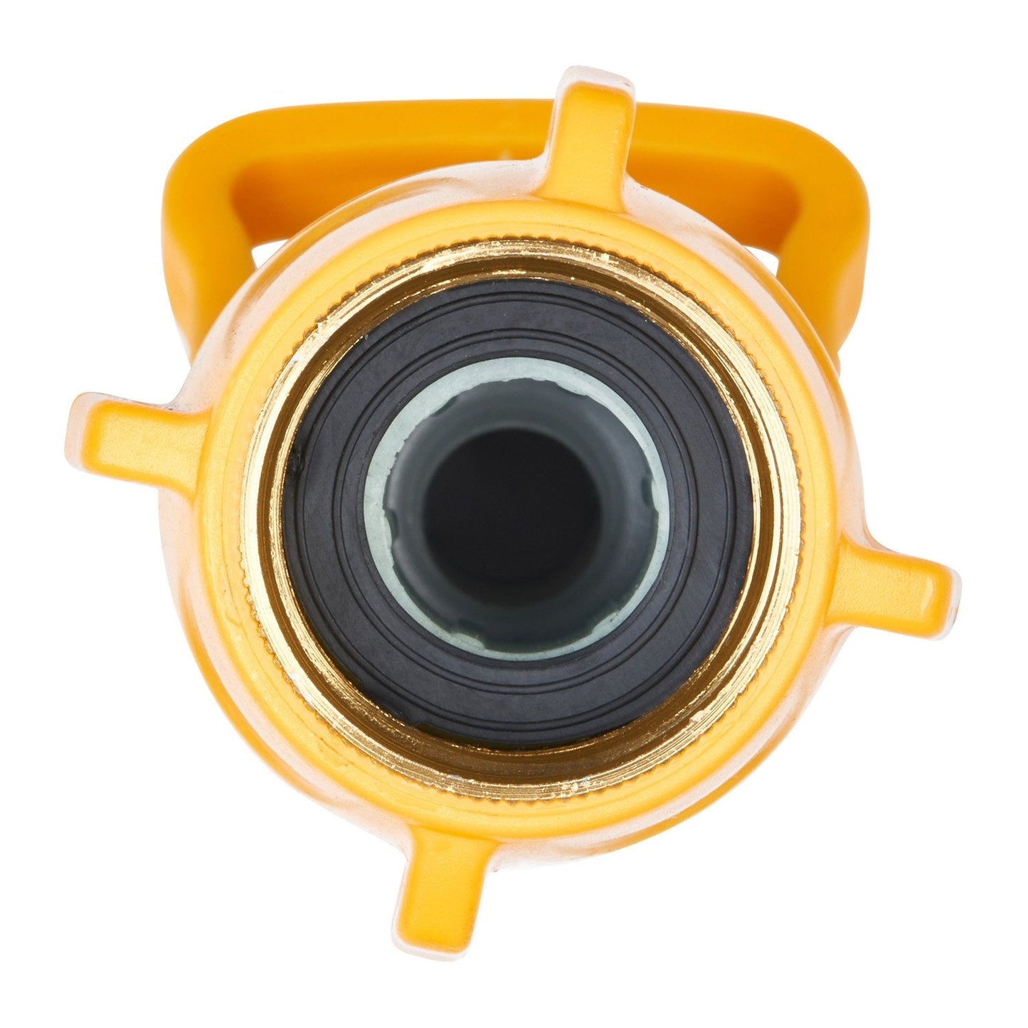 Melnor 65171AMZ Lever Flow Through Valve Connector Bundle, Yellow, Black, Grey, 1 Count (Pack of 2)