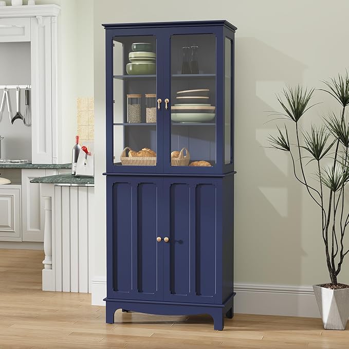 ARTPOWER 72" Freestanding Kitchen Pantry Storage Sideboard, Classical Tall