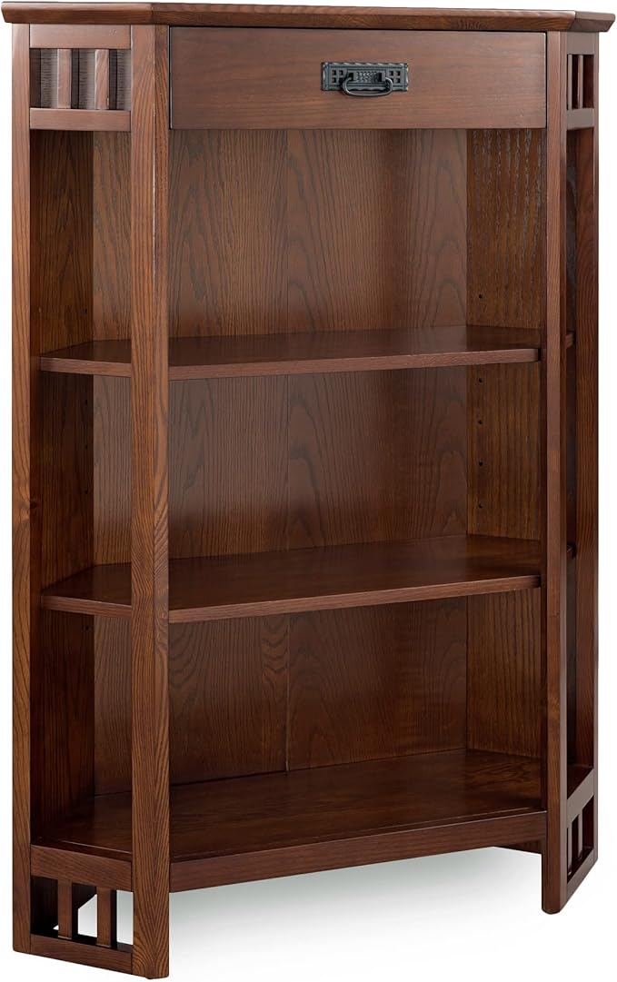 Leick Home 82263 Mission Mantel Height Corner Bookcase