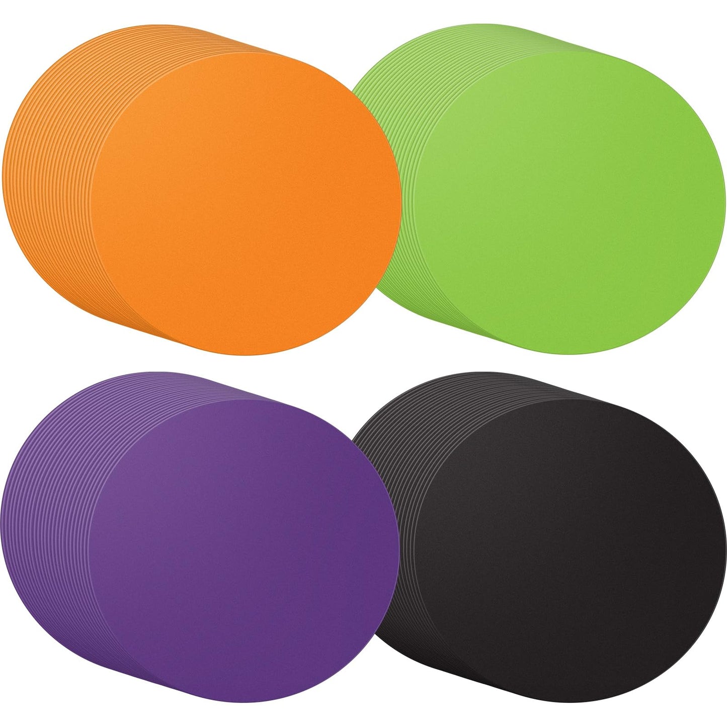 Moinchore 100 Pcs Halloween Disposable Paper Placemats Halloween Kitchen Round Dining Table Placemat Purple Black Orange Green Paper Place Mat Bulk for Thankgiving Dinner Spooky Party Home Restaurant