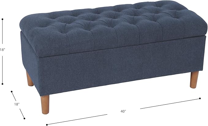 Homepop Home Decor | Tufted Ainsley Button Storage Ottoman Bench