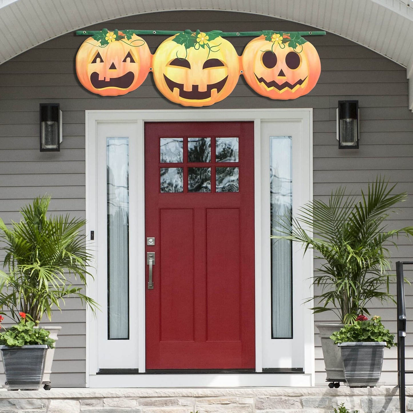 Outdoor Yard Signs & Indoor Banners - Halloween Pumpkin Decor, Garden Flag, Wall & Porch Decorations