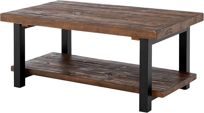 Pomona 42-Inch Rectangular Solid Wood Coffee Table