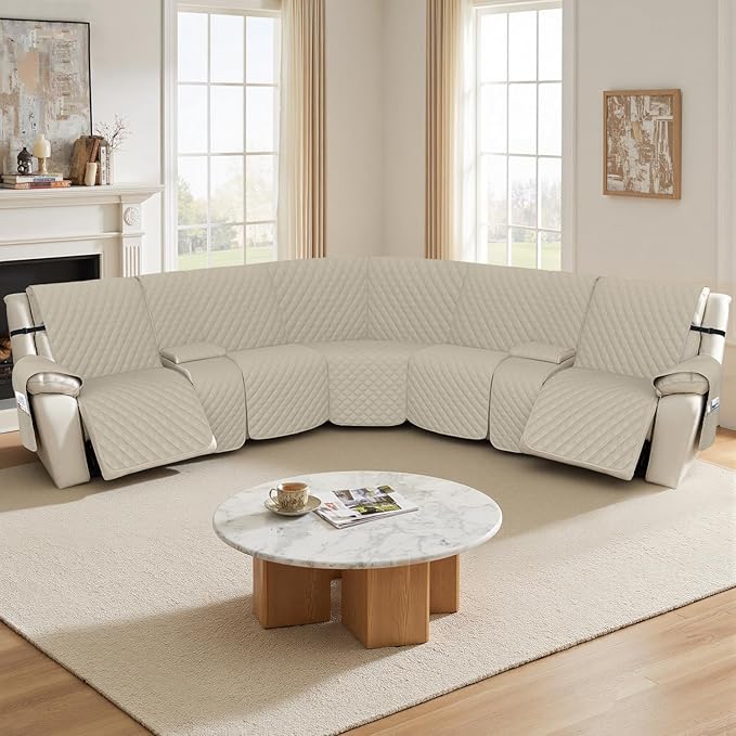 Arfntevss Recliner Sectional Couch Covers 1OO% Waterproof L Shape Sofa Cover