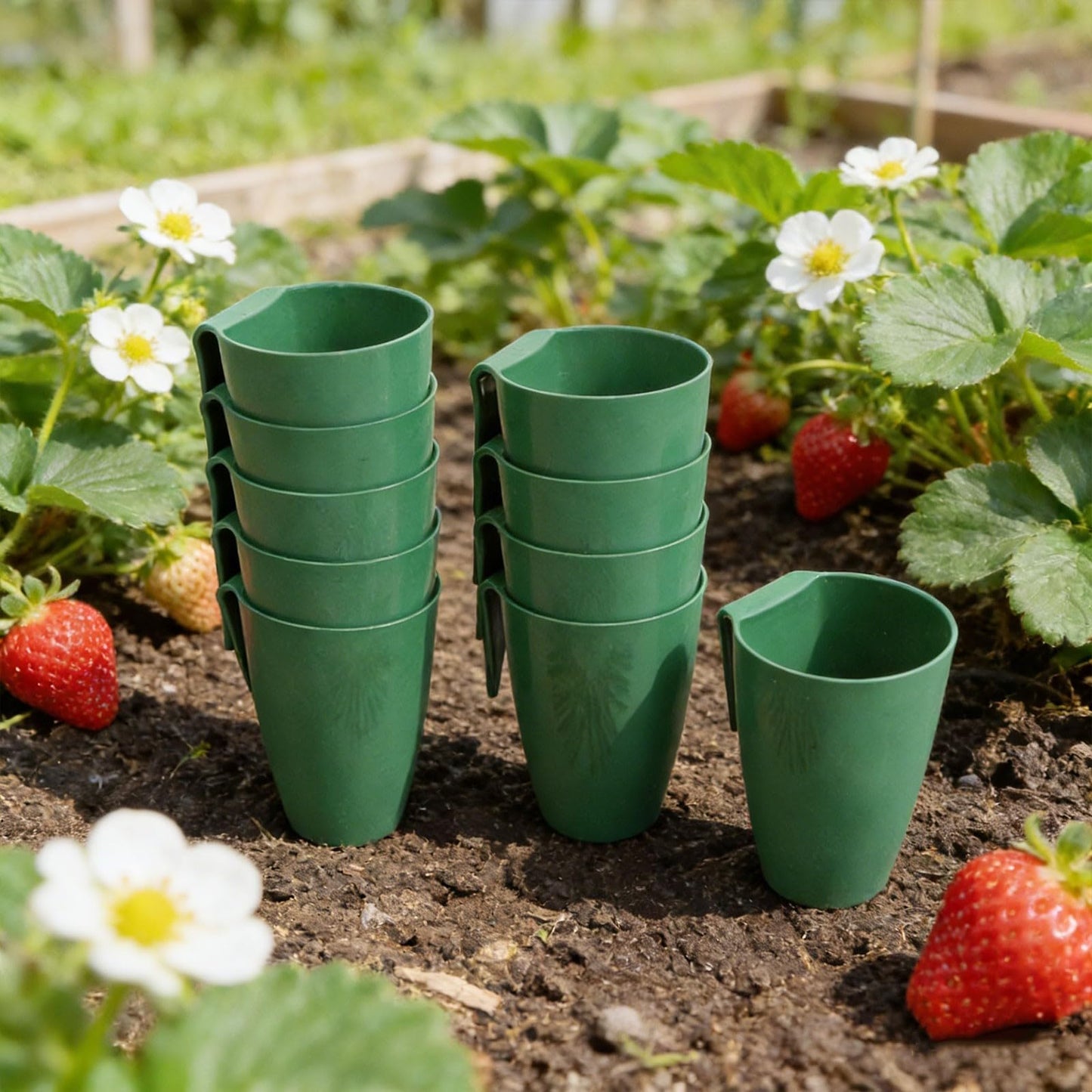 Shophubio Strawberry Rooting Kit, Plant Propagation Cups with Forks for Efficient Transplanting and Space Saving Indoor Outdoor Garden Greenhouse Use(Small)