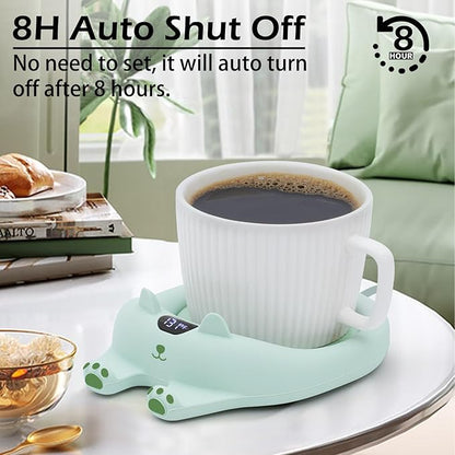 PUSEE Mug Warmer,Coffee Warmer for Desk Candle Warmer Auto Shut Off,Coffee Cup Warmer with 3 Temp Settings,Electric Beverage Warmer Plate for Coffee,Tea,Water Milk and Cocoa(Not Include Cup)