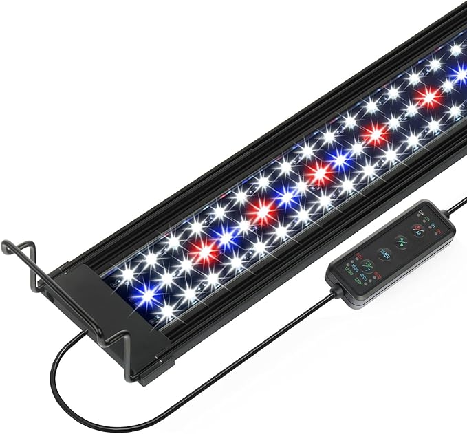 OYO WATER 20 Inch Aquarium LED Light with Timer, 24/7 Cycle, 5 Dimmable Brightness, Sunrise/Sunset Simulation for 10/20/30/55 Gallon Fish Tank