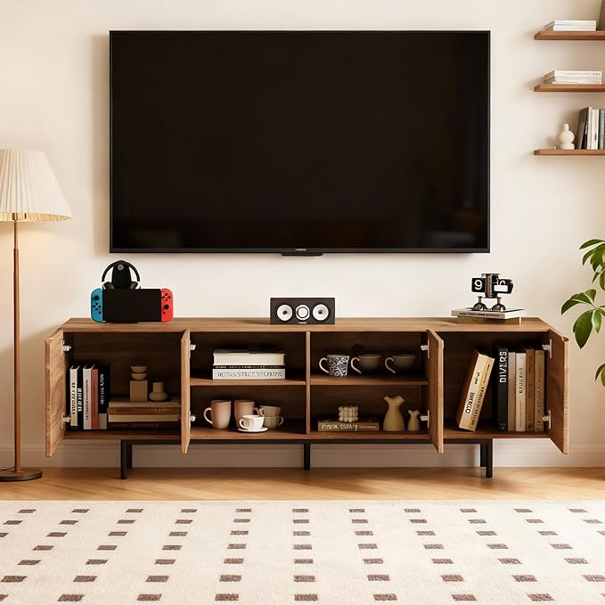 70.87" Mid-Century Modern TV Stand, Entertainment Center