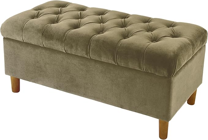 Homepop Home Decor | Tufted Ainsley Button Storage Ottoman Bench