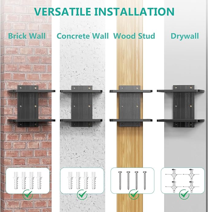 WALI Floating TV Shelf, 2 Tier Projector Shelf