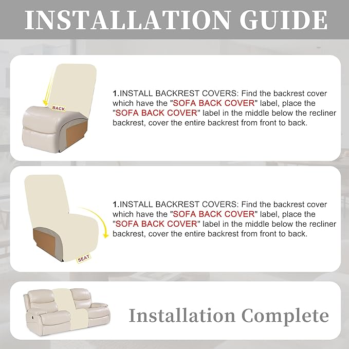 100% Waterproof Sectional Recliner Couch Covers
