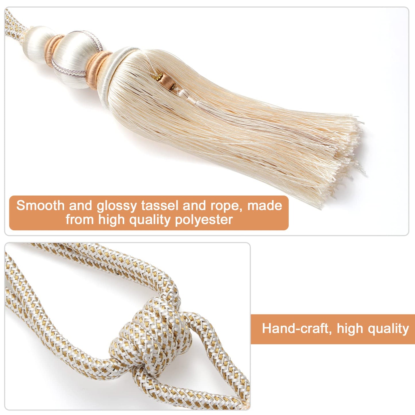 Paired Lantern Single Hanging Ball Tassels Curtains Buckle Sling Binding Lantern Tiebacks Handcrafted Braided Buckle Drapery Curtain Holdbacks Window Treatments for Home