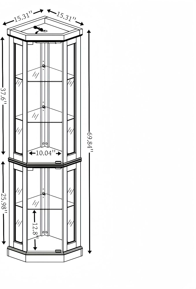 Glass Corner Display Cabinet