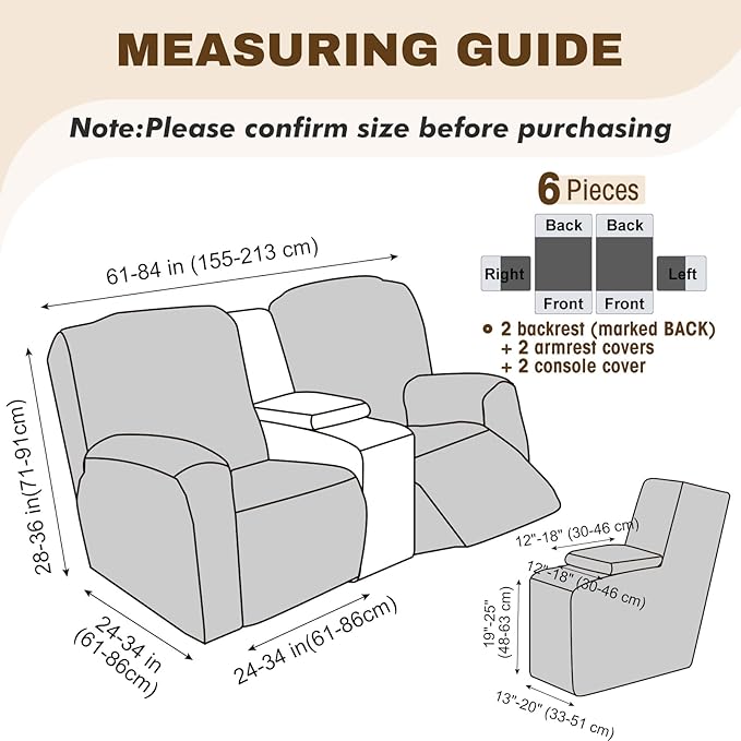 Gennia Waterproof Recliner Loveseat Cover
