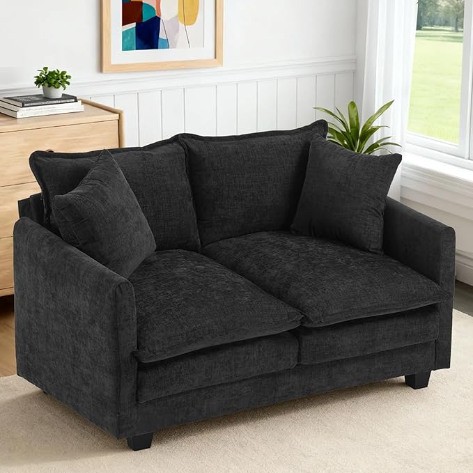 Loveseat Sofa Cloud Sofa Couch 50'', Modern Loveseats 2 Seat Couch 27" Deep Seat