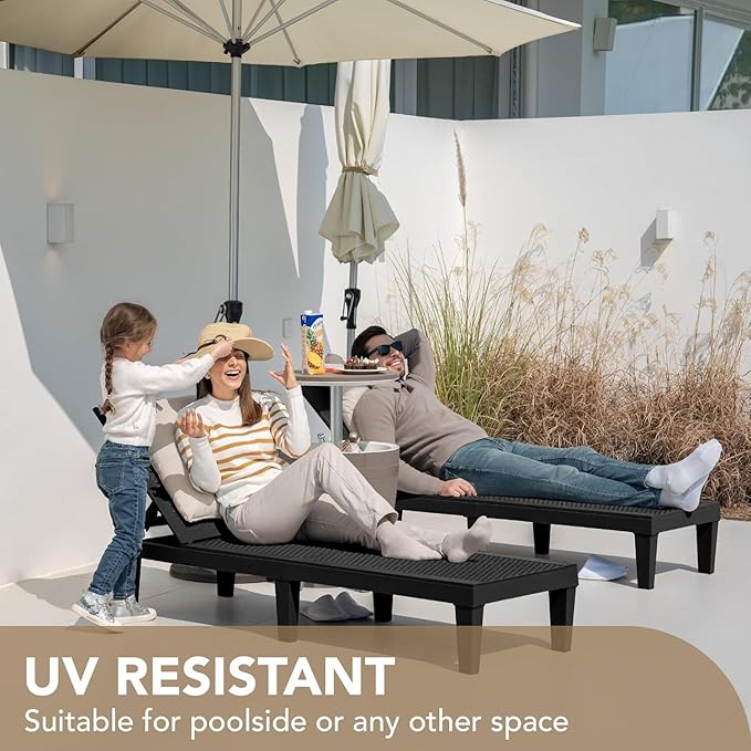 Devoko Outdoor Chaise Lounge Chair Set of 4